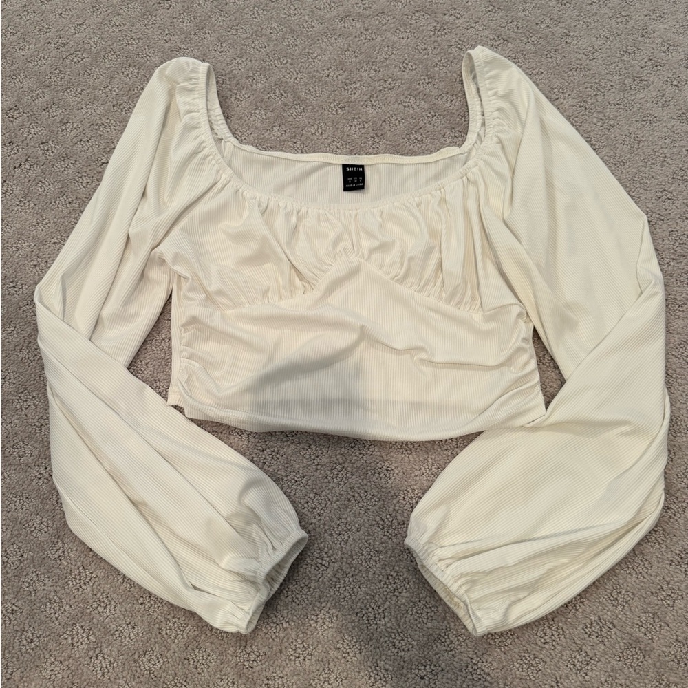 SHEIN White Long Sleeve Blouse